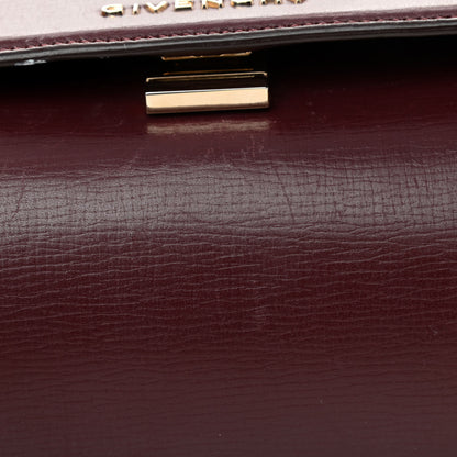 Givenchy Textured Calfskin Mini Pandora Box Chain Crossbody Bag Oxblood 9 of 16