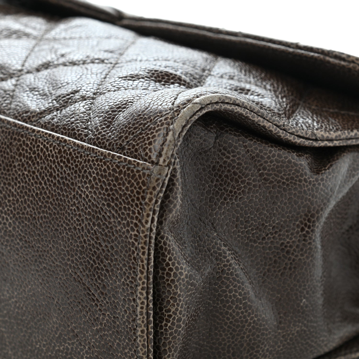 Chanel Crumpled Grained Calfskin Jumbo CC Crave Flap Beige 8 of 21