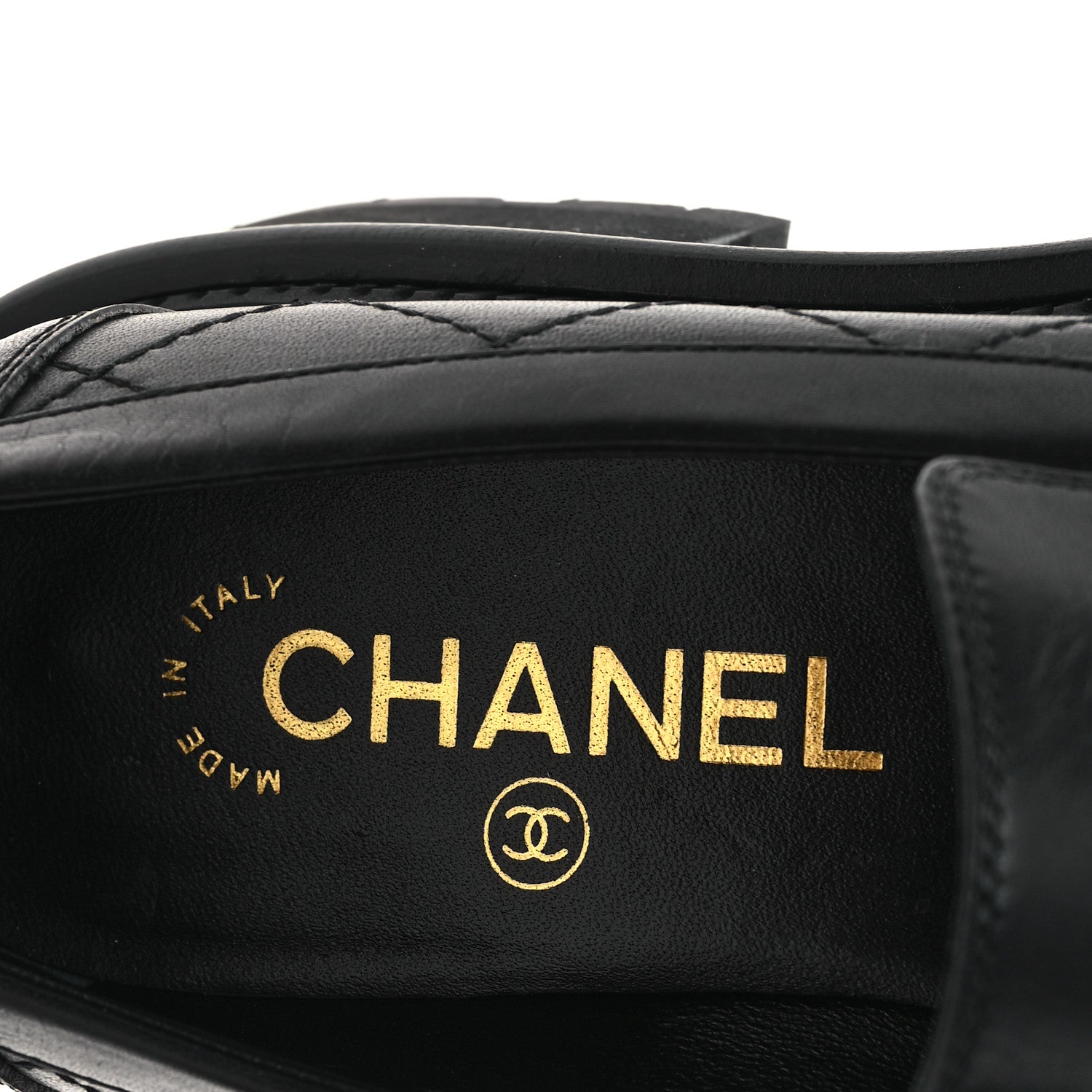 Chanel Calfskin Quilted CC Mocassin Loafers 36.5 Black 8 of 10