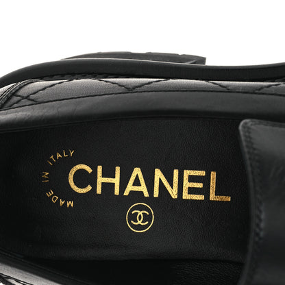 Chanel Calfskin Quilted CC Mocassin Loafers 36.5 Black 8 of 10