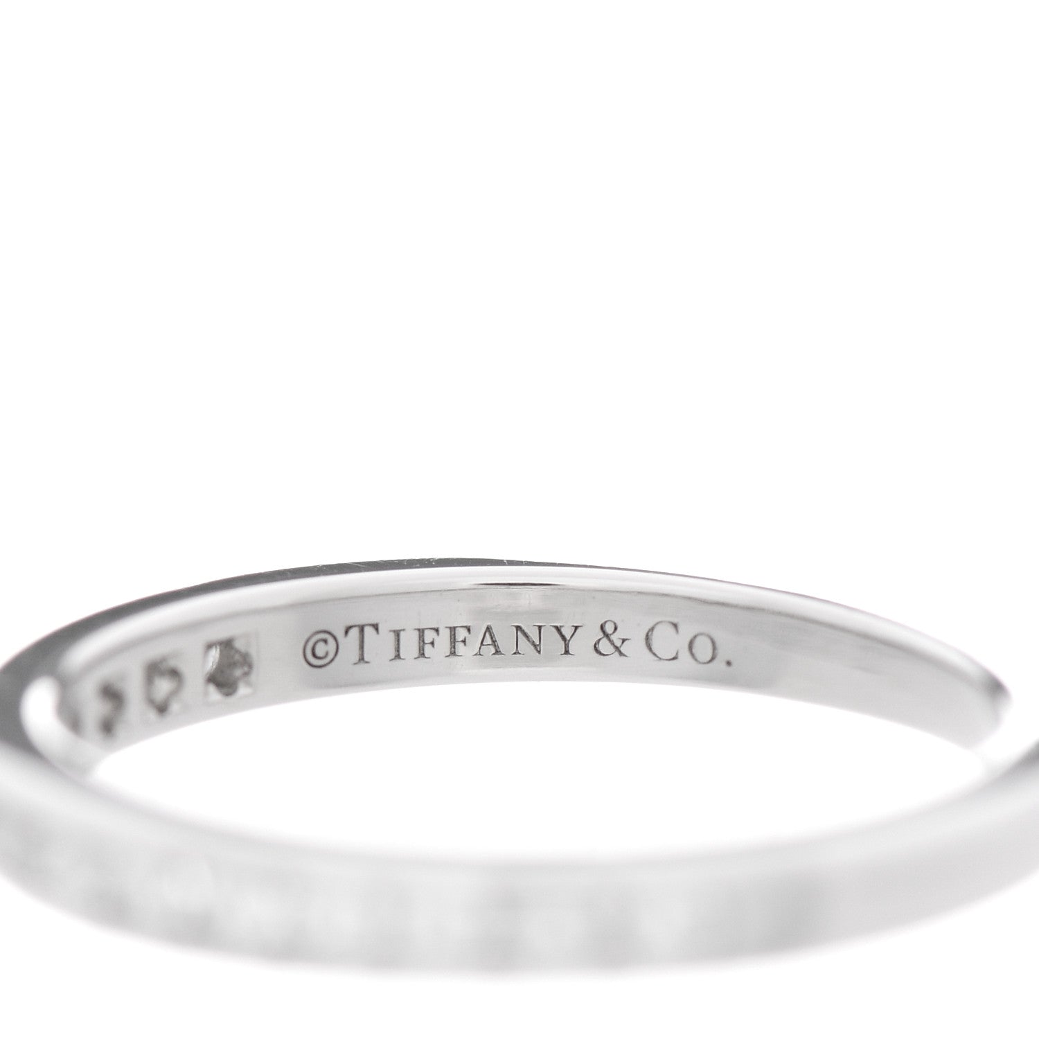 Tiffany Platinum Diamond 2.5mm Half Circle Wedding Band Ring 49 5 4 of 5
