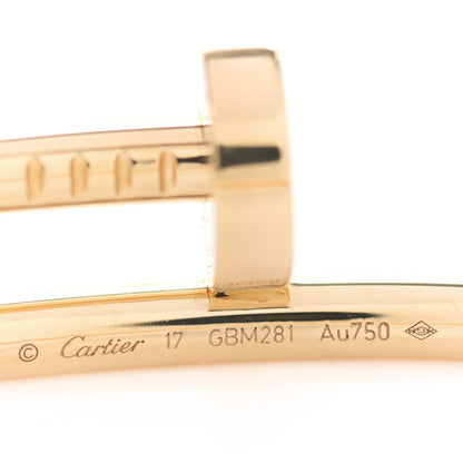 Cartier 18K Yellow Gold Juste Un Clou Bracelet 17 4 of 5