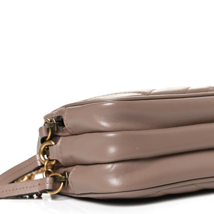 Gucci Calfskin Matelasse Mini GG Marmont Chain Crossbody Bag Porcelain Rose 8 of 9