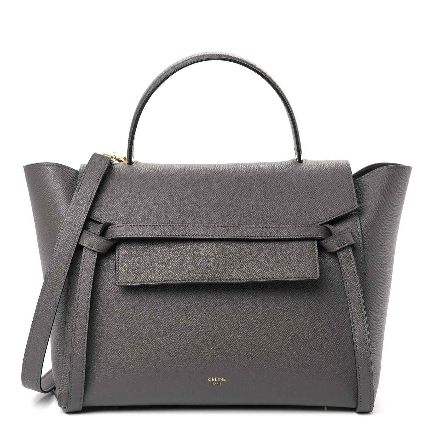 Grained Calfskin Mini Belt Bag Grey