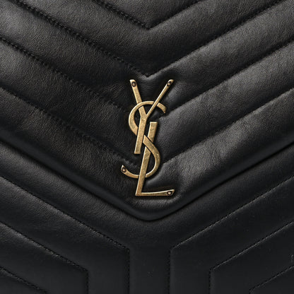 Saint Laurent Calfskin Y Quilted Monogram Large Loulou Chain Satchel Black 8 of 12