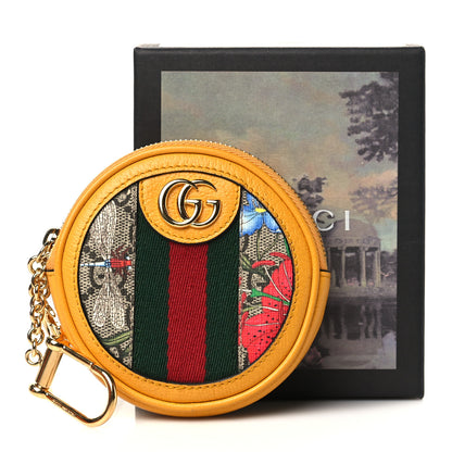 Gucci GG Supreme Monogram Flora Web Ophidia Coin Purse Beige Multicolor Crop 9 of 9