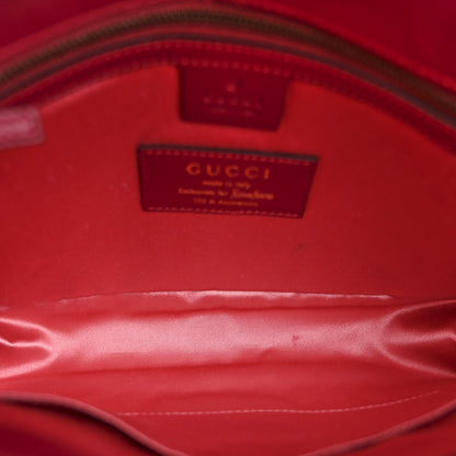 Gucci Velvet Matelasse Panther Embroidered Medium GG Marmont Shoulder Bag Raspberry Rose 5 of 12