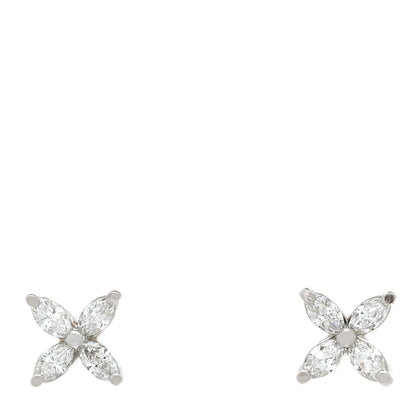 Tiffany Platinum Diamond .19ct Mini Victoria Earrings 1 of 4