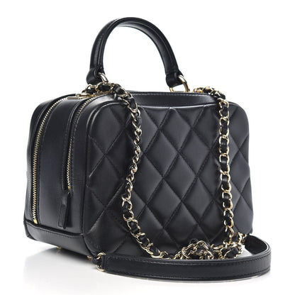 Chanel Lambskin Quilted Small Trendy CC Bowling Bag Black 3 of 11