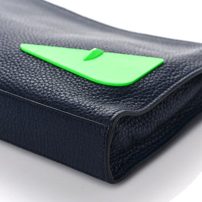 Fendi Vitello Monster Eyes Pouch Black Green 6 of 10