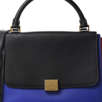 Celine Smooth Calfskin Small Tri-Color Trapeze Black 12 of 14