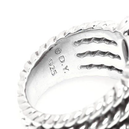 David Yurman Sterling Silver Diamond 16mm Wheaton Ring 52 6 4 of 4