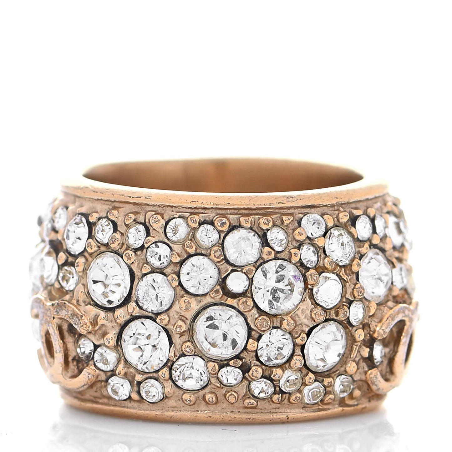 Crystal CC Ring 6.25 Gold
