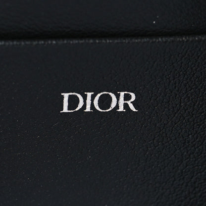 Christian Dior X SHAWN STUSSY Grained Calfskin Ox Head Crossbody Double Zip Crossbody Pouch Navy Blue 7 of 12