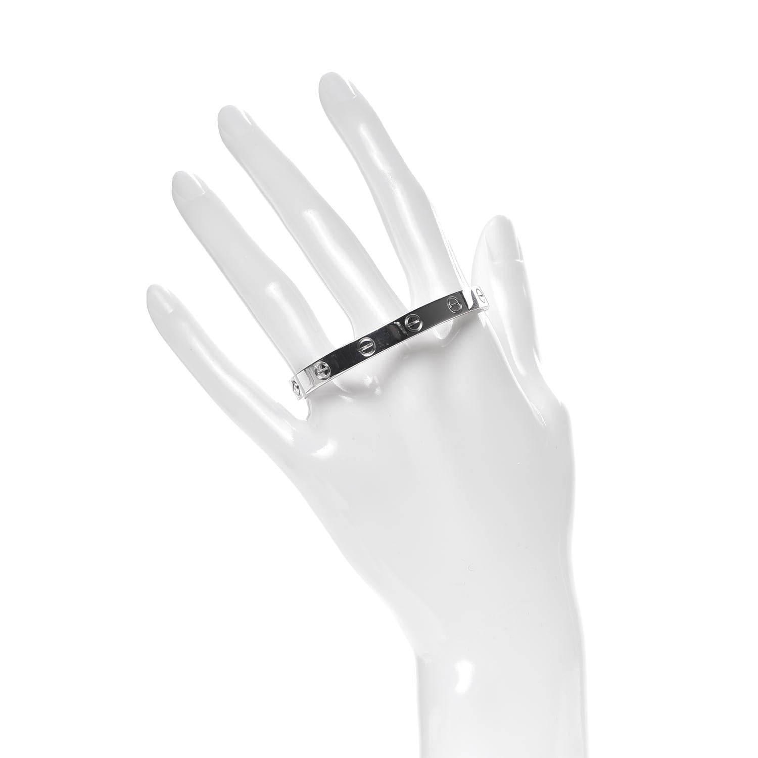 Cartier 18K White Gold LOVE Bracelet 16 2 of 6