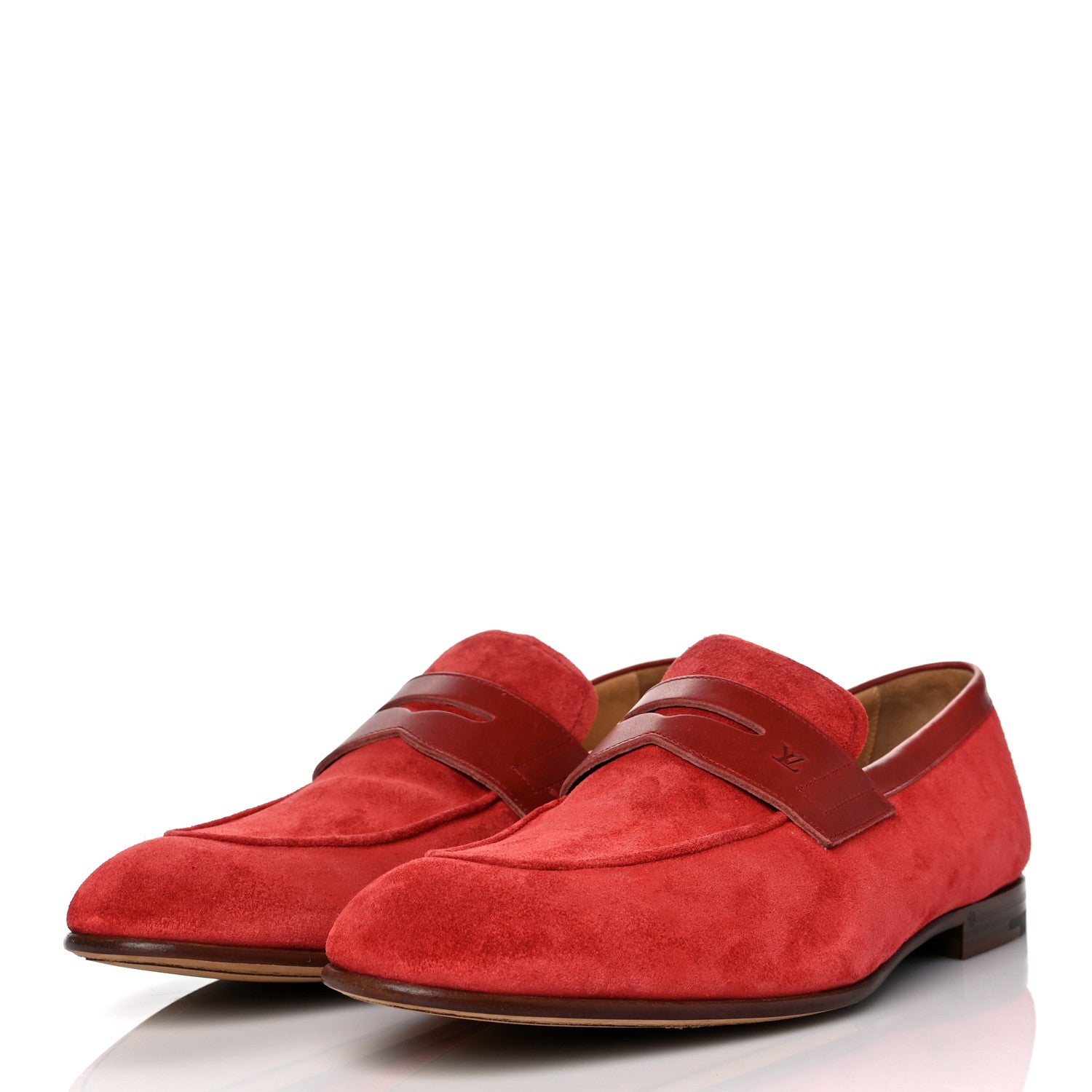 Louis Vuitton Suede Germain Loafer 8 Red 3 of 8