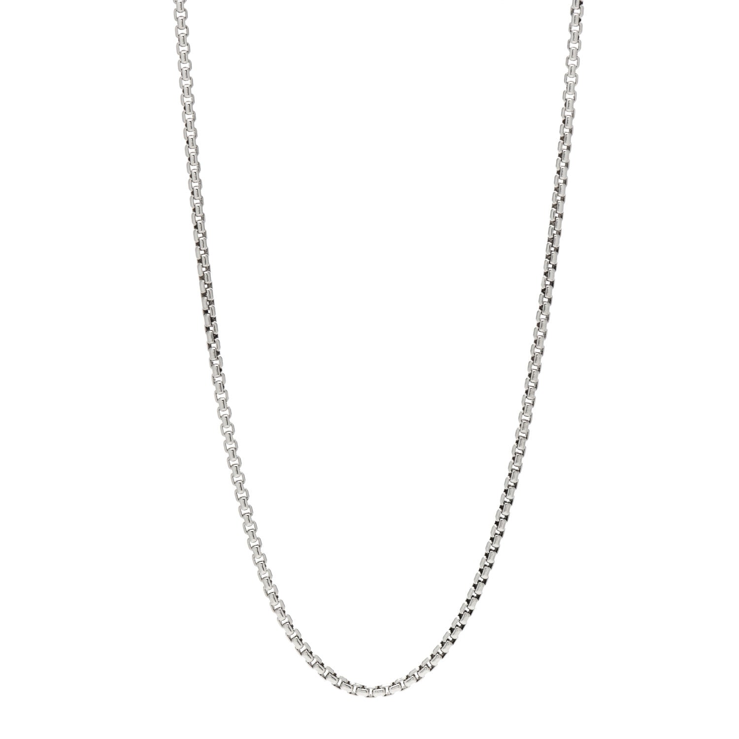 David Yurman Sterling Silver 14K Yellow Gold 2.7mm Box Chain Necklace 32" 1 of 3