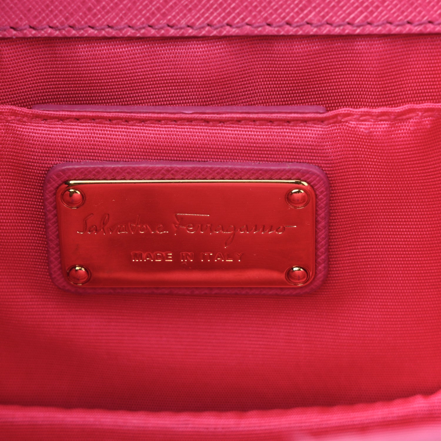 Salvatore Ferragamo Hammered Calfskin Mini Vara Bow Crossbody Bag Agata Rosa 11 of 21