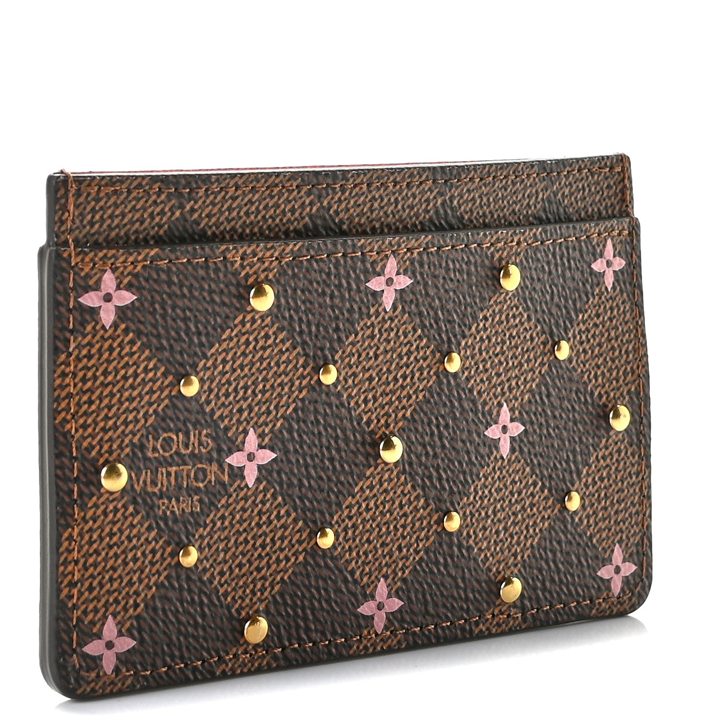 Louis Vuitton Damier Ebene Studded Card Holder 3 of 7