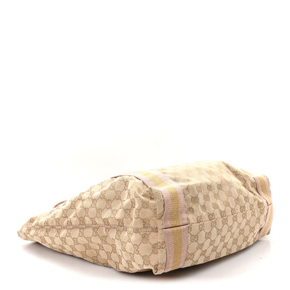 Gucci Monogram Medium Web Tote Pink Gold 3 of 9