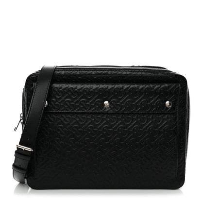 Burberry Calfskin Embossed TB Triple Stud Briefcase Black 1 of 10
