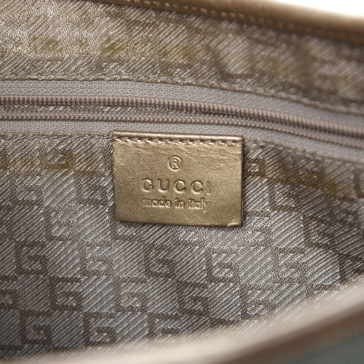 Gucci Metallic Calfskin Jackie O Hobo Gold 5 of 9