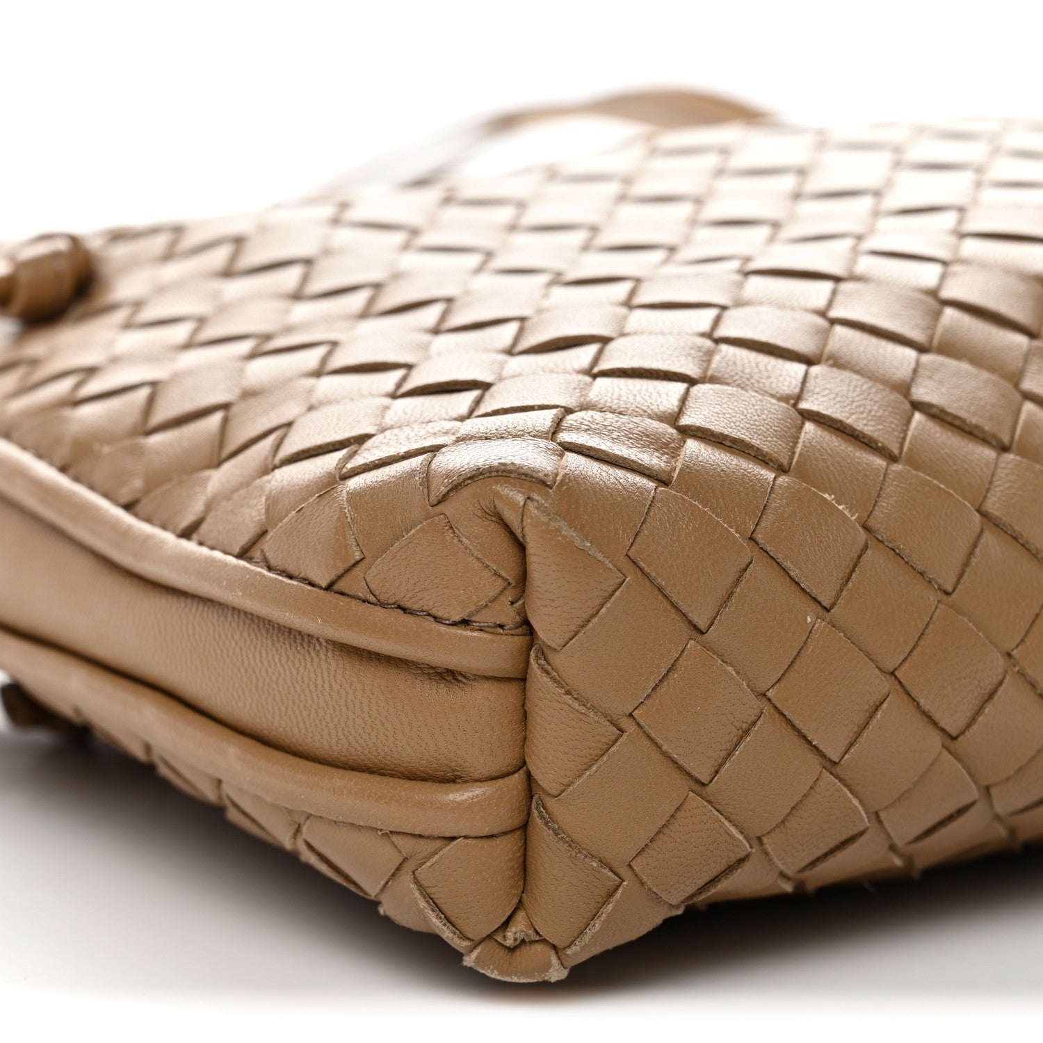 Bottega Veneta Nappa Intrecciato Nodini Crossbody Messenger Camel 10 of 12
