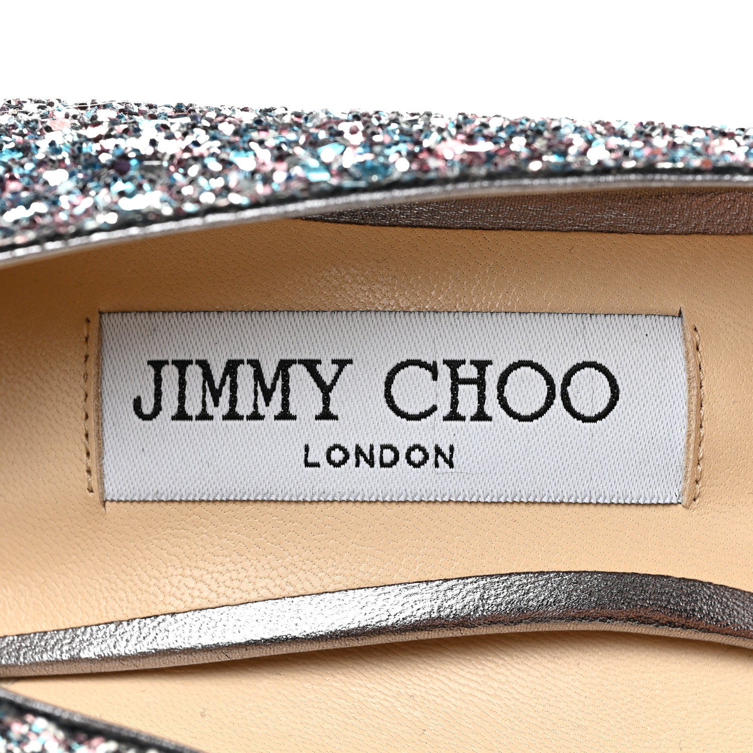 Jimmy Choo Glitter Pointy Toe Romy 85 Pumps 38 Bubblegum Mix 9 of 10