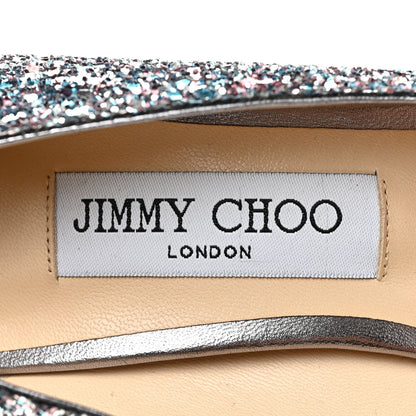 Jimmy Choo Glitter Pointy Toe Romy 85 Pumps 38 Bubblegum Mix 9 of 10