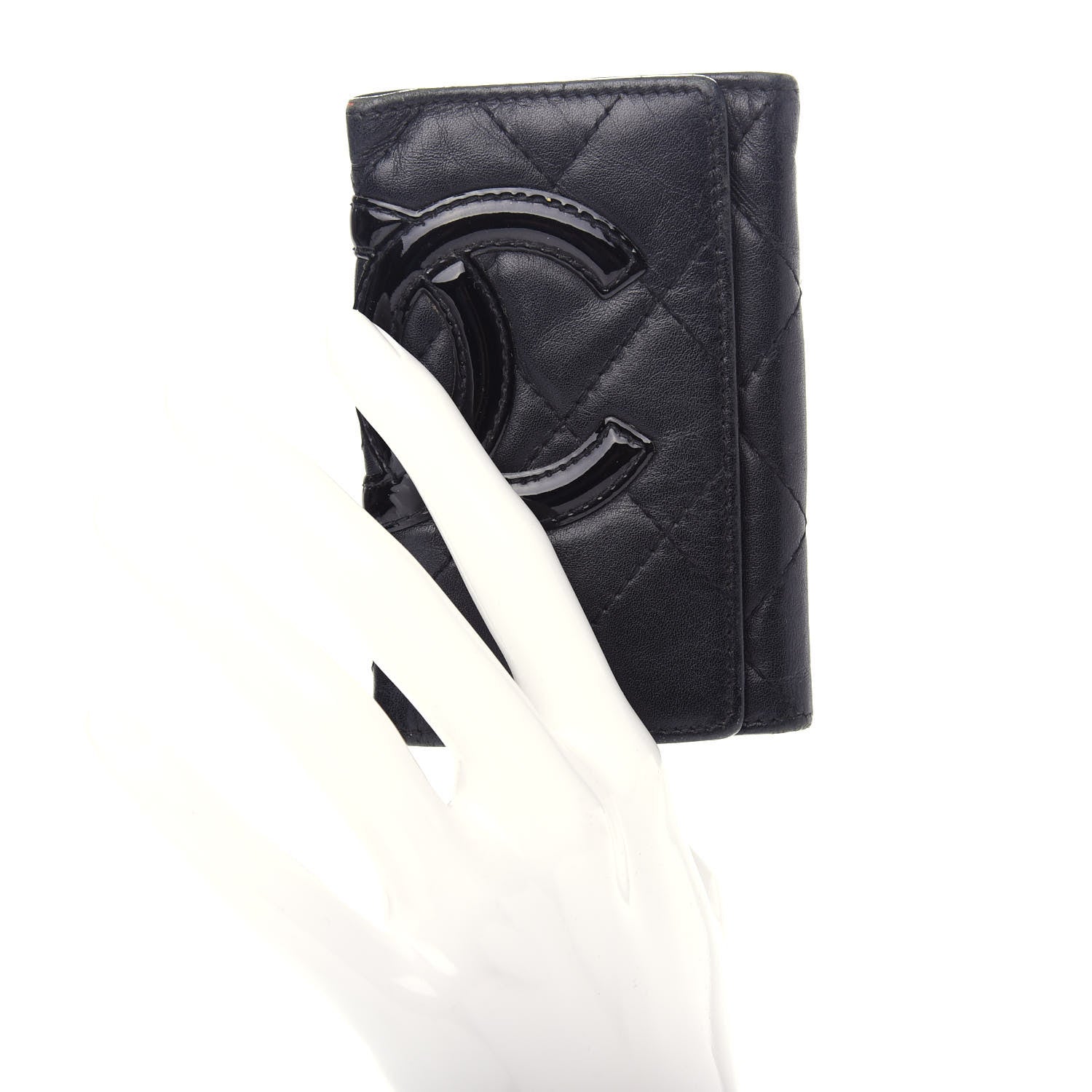 Chanel Calfskin Quilted Cambon 6 Key Holder Black 2 of 8