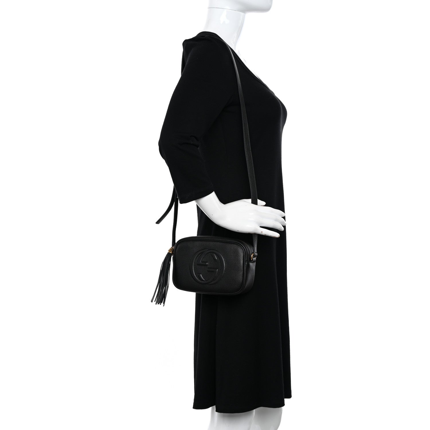 Gucci Pebbled Calfskin Mini Soho Disco Bag Black 2 of 11