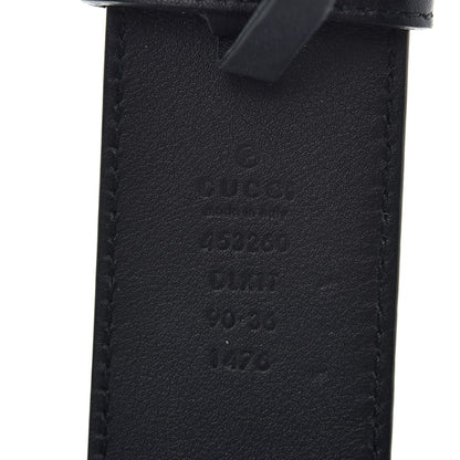 Gucci Moon Calfskin Pearl Double G 40mm Belt 90 36 Black Cream 3 of 6