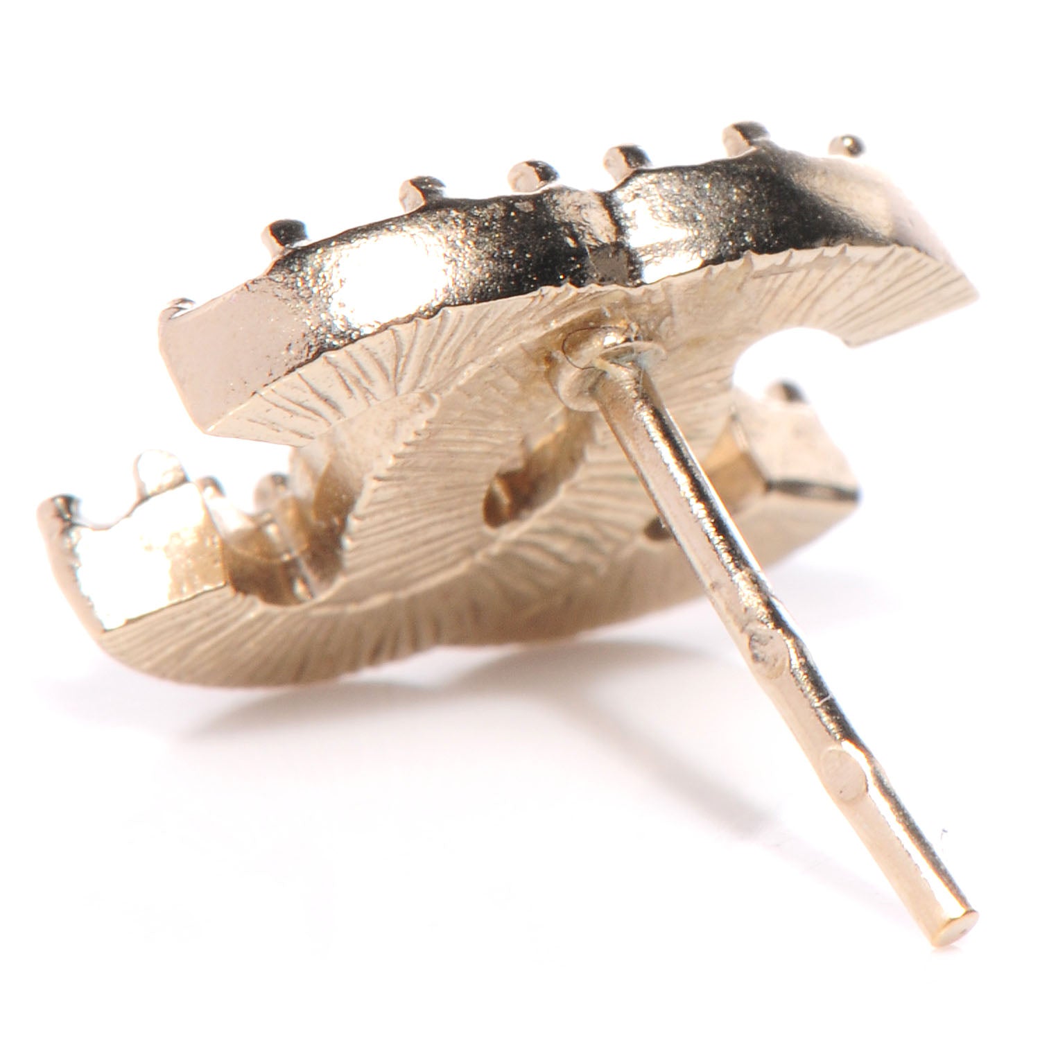 Chanel Crystal CC Earrings Gold 3 of 7