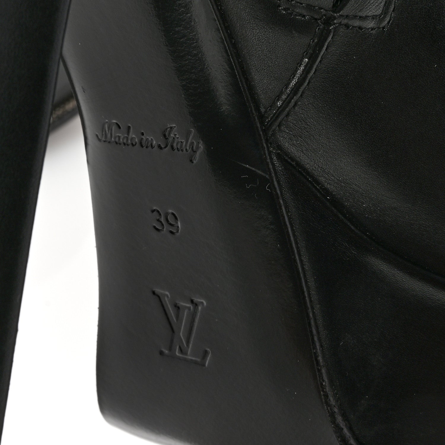 Louis Vuitton Calfskin Monogram Platform Ankle Boots 39 Black 8 of 11