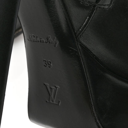Louis Vuitton Calfskin Monogram Platform Ankle Boots 39 Black 8 of 11