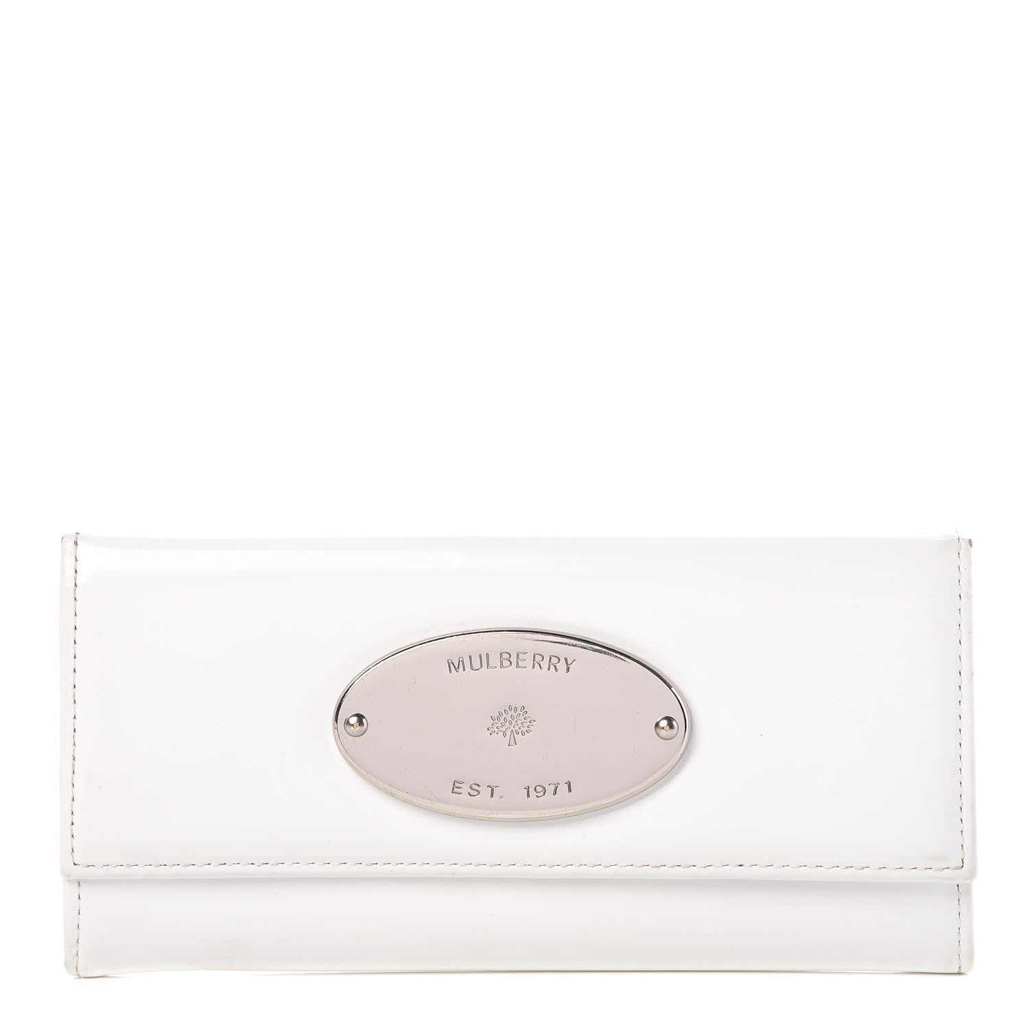 Mulberry Patent Continental Wallet White 1 of 11