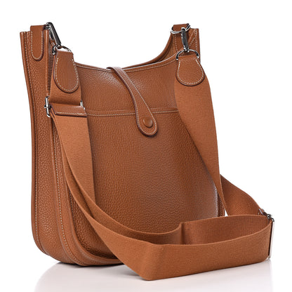 Hermes Taurillon Clemence Evelyne III PM Gold 3 of 11