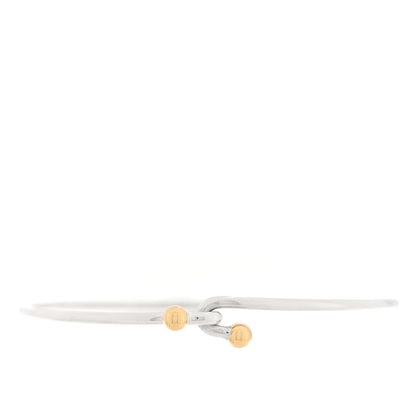 Tiffany Sterling Silver 18K Yellow Gold Hook Bangle Bracelet 1 of 4