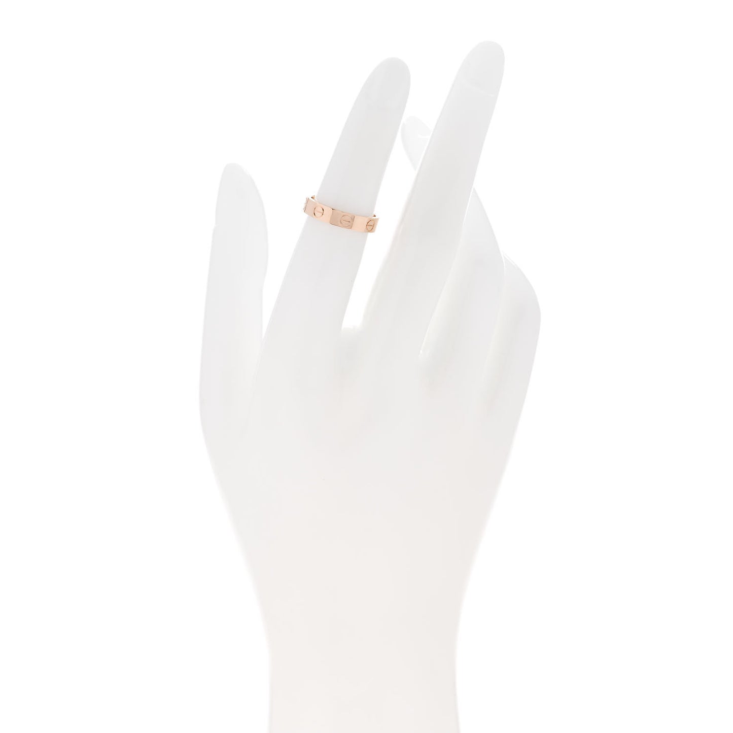 18K Pink Gold 3.5mm LOVE Wedding Band Ring 48 4.5