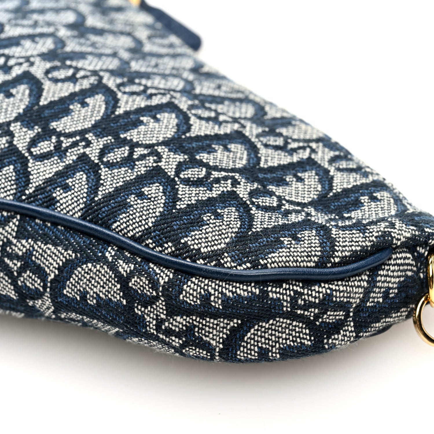 Christian Dior Monogram Mini Saddle Pochette Navy 10 of 10