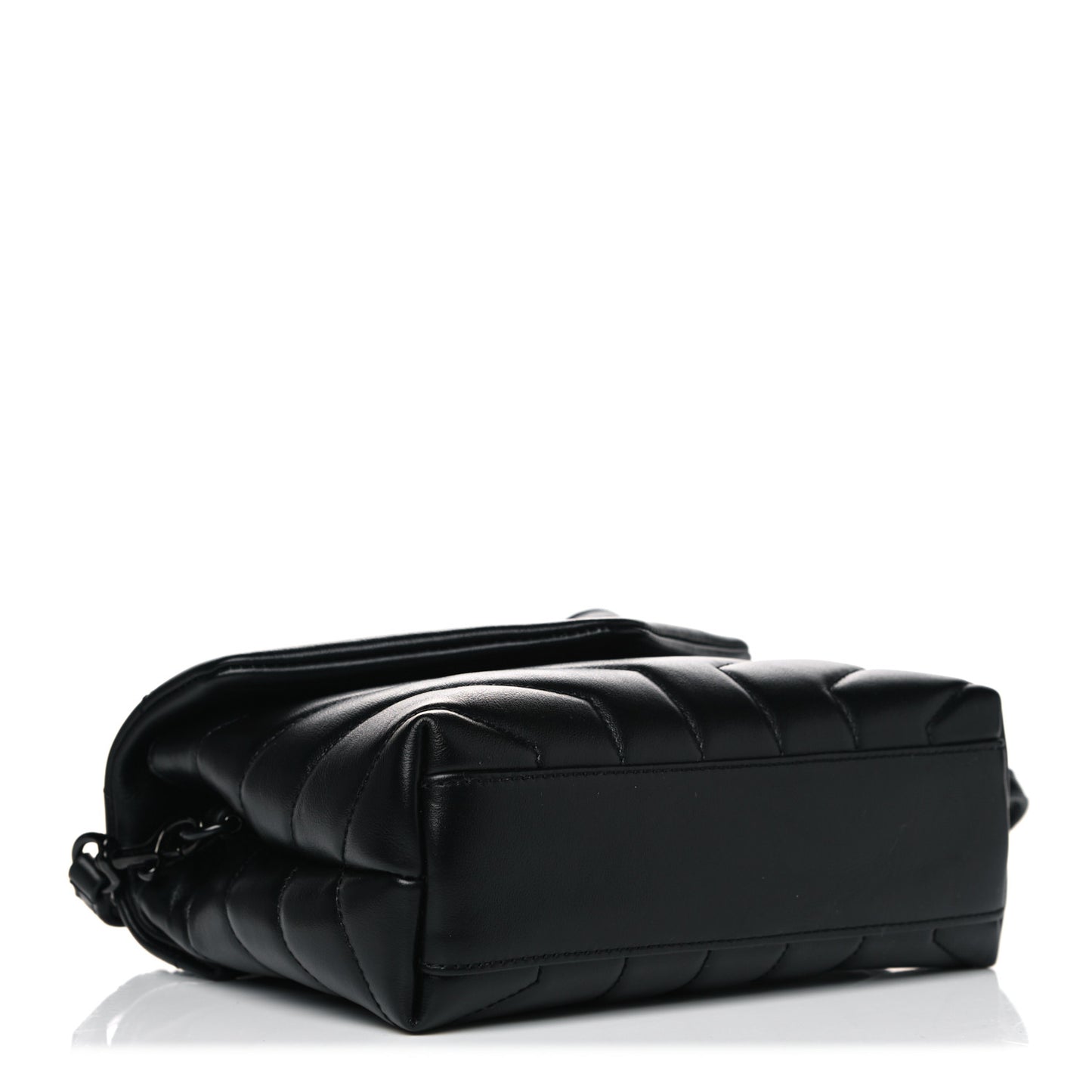 Calfskin Y Quilted Monogram Toy Loulou Crossbody Bag Black