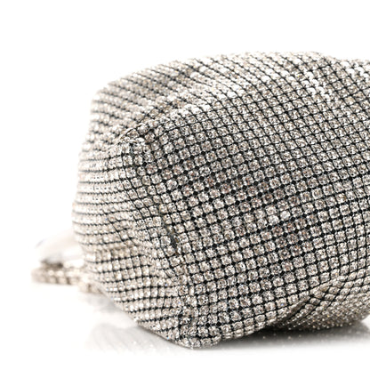 Jimmy Choo Satin Crystal Embellished Micro Bon Bon Bag Silver 9 of 11