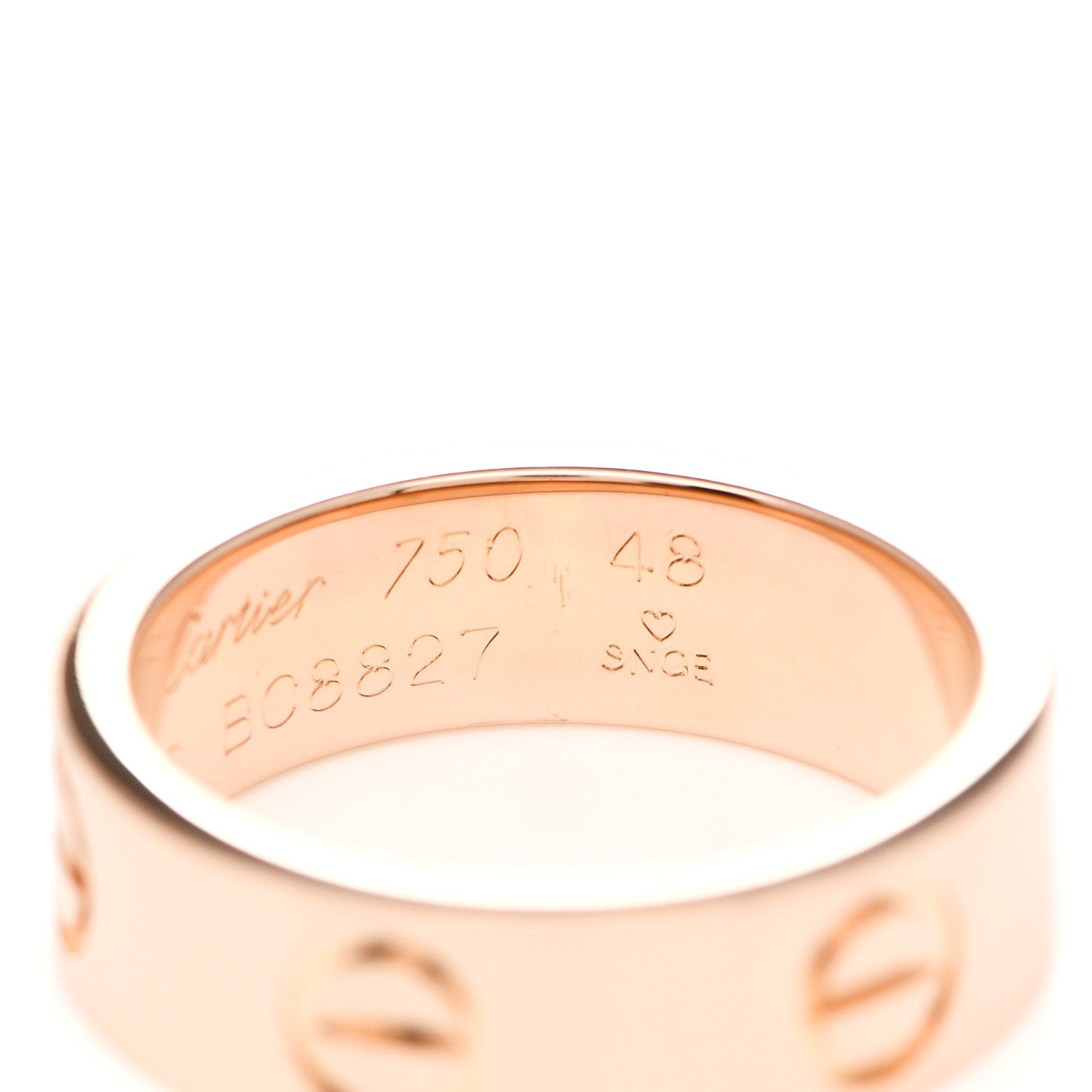 Cartier 18K Pink Gold 5.5mm LOVE Ring 48 4.5 4 of 5