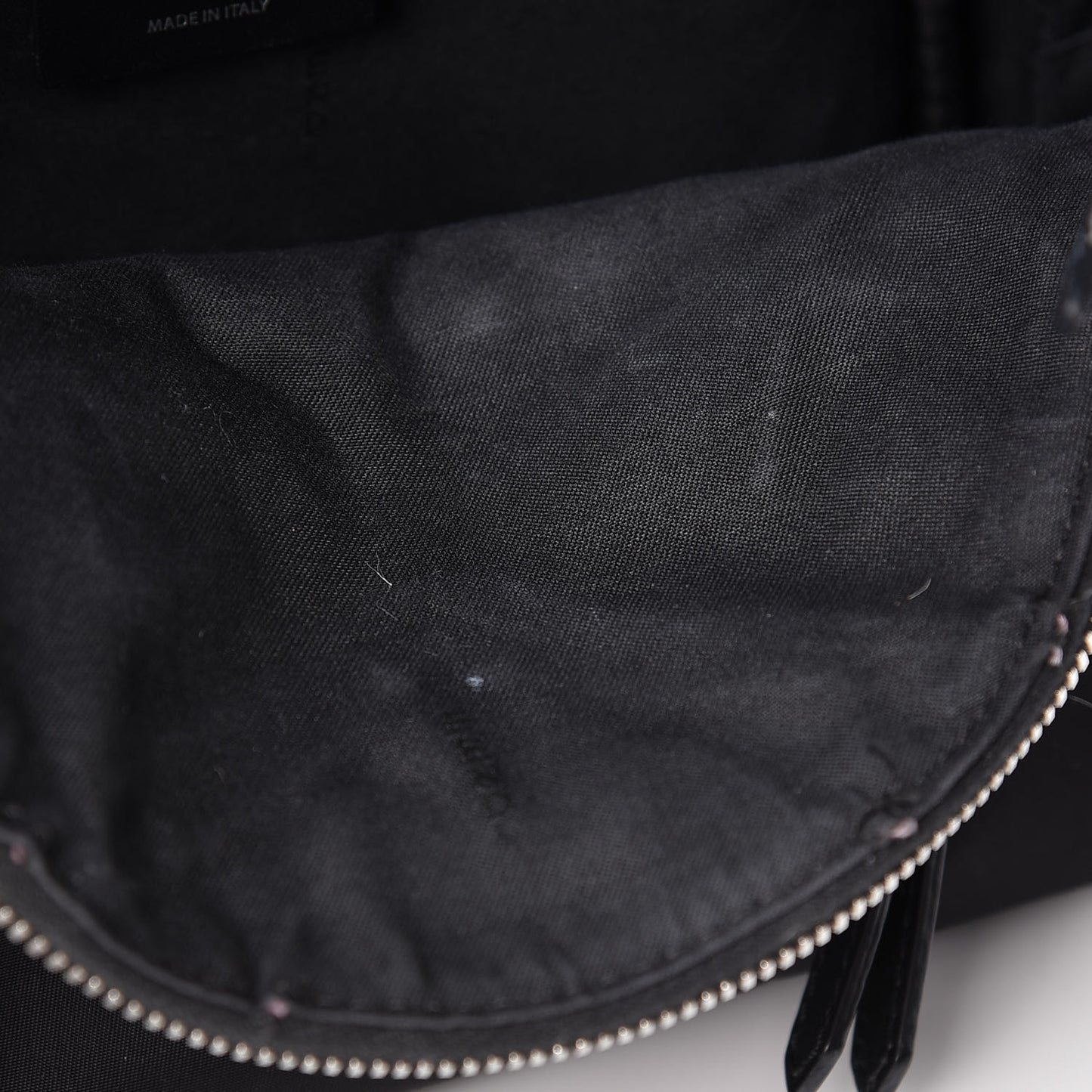 Nylon Vitello Fox Goat Fur Monster Eyes Mini Backpack Black Multicolor Sky