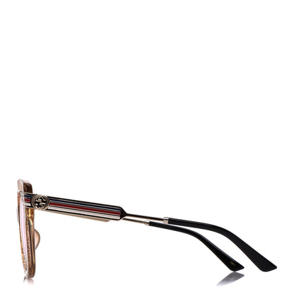 Gucci Acetate Square Frame Web Glitter GG0281S Sunglasses Gold 3 of 9