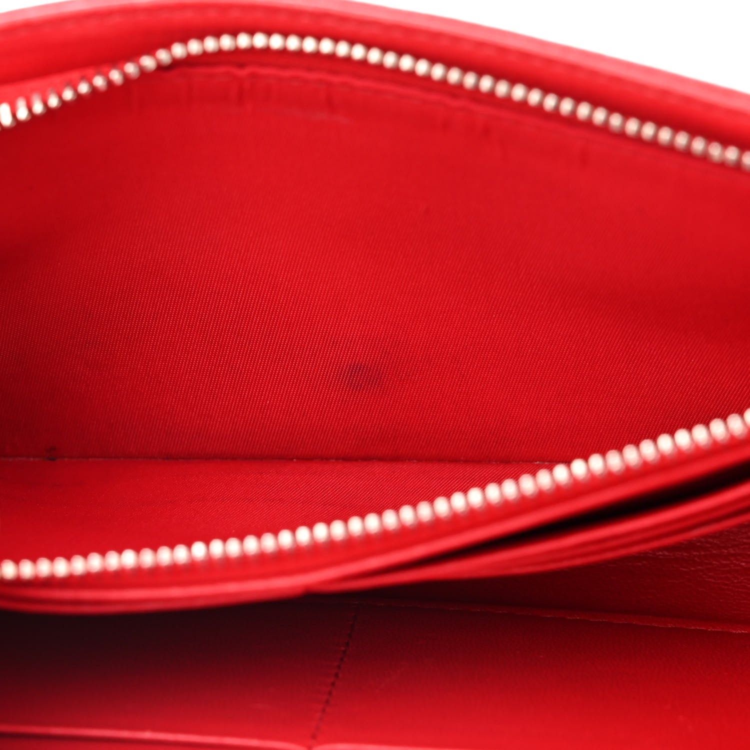 Christian Dior Grained Calfskin Diorama Croisiere Chain Wallet Red 13 of 14