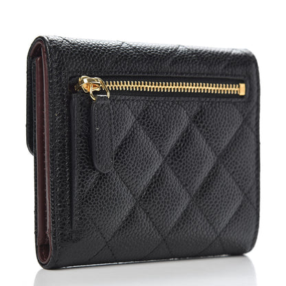 Chanel Caviar Quilted Compact Flap Wallet Black 3 of 7