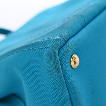 Prada Canapa Small Logo Tote Pavone 14 of 28