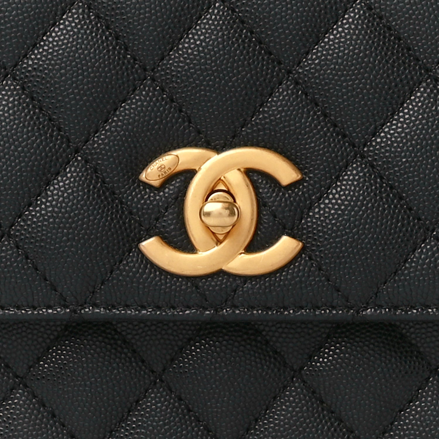 Chanel Caviar Quilted Small Coco Chain Handle Flap Black 9 of 12