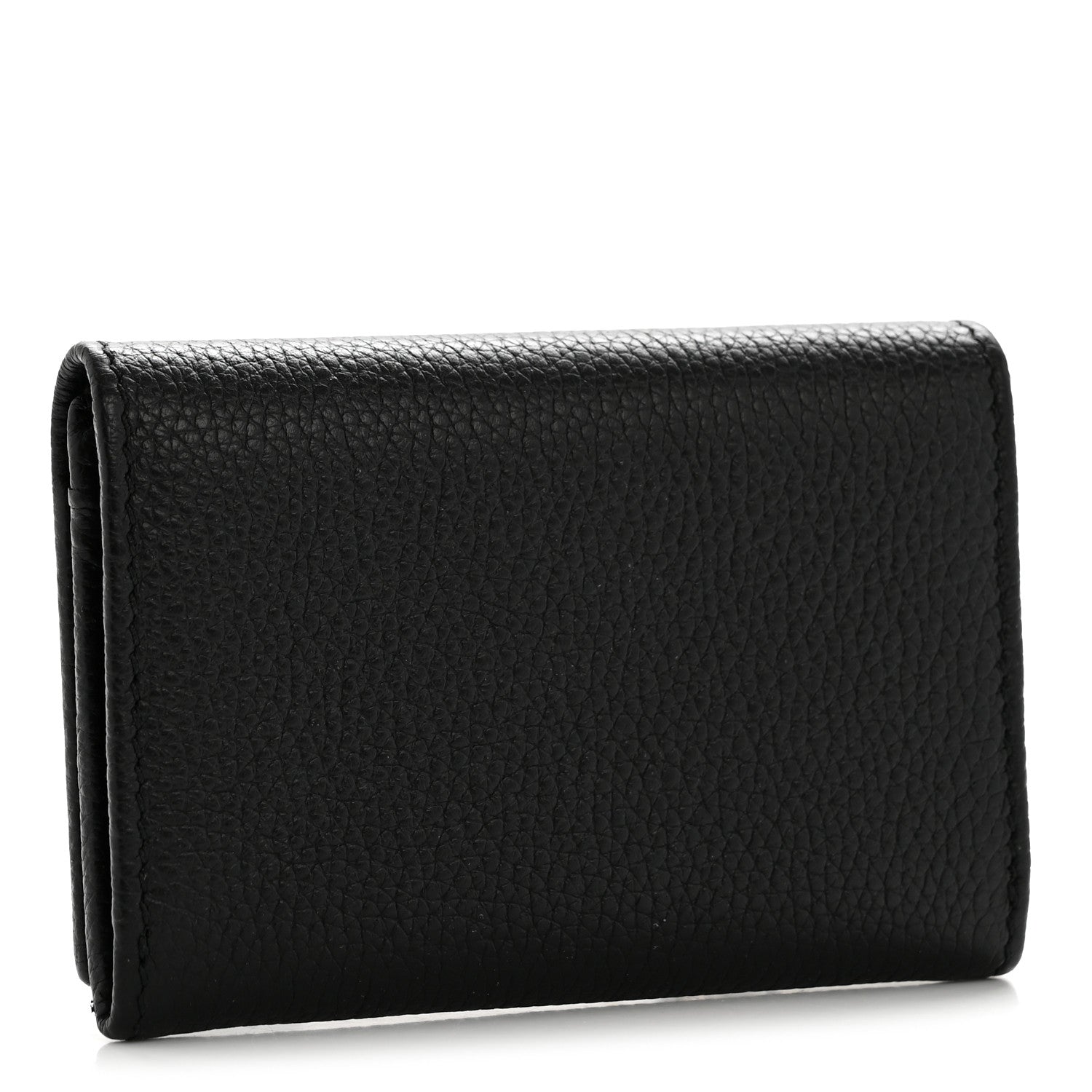 Gucci Pebbled Calfskin Bi-Color GG Marmont Card Case Black Rosso Ancora 3 of 10